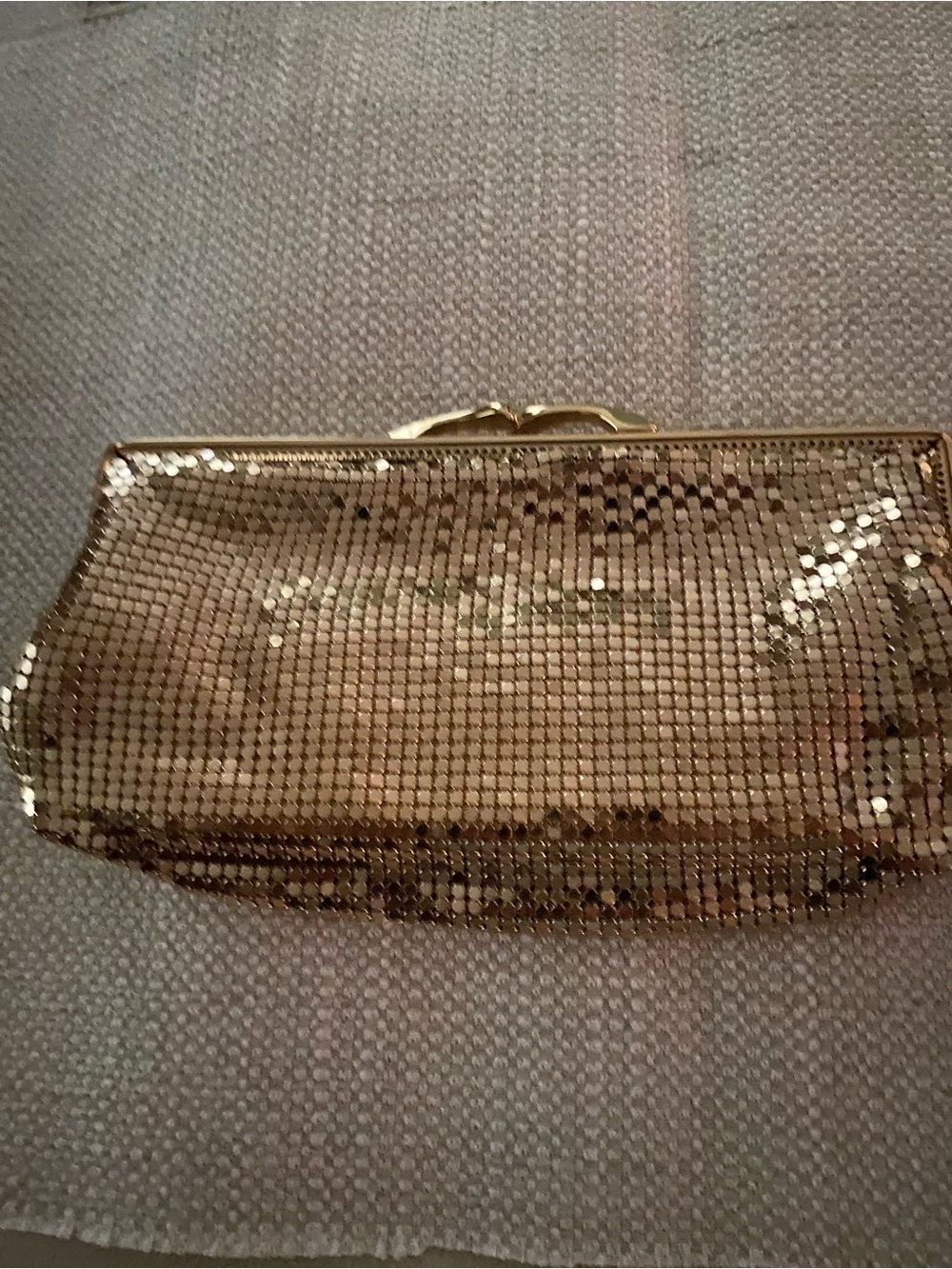 Gold Mesh Vintage Evening Clutch Bag - Women's Party Purse
Never used